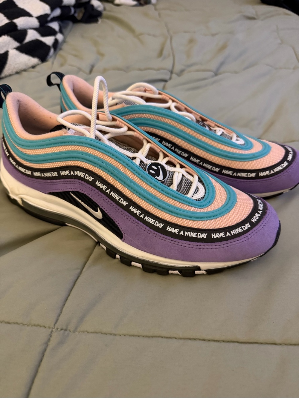 Nike Men’s Air Max 97 in Purple, Teal & Pink